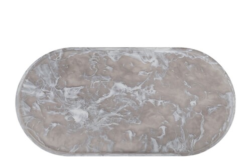 Casa Padrino Luxus Tablett Schwarz 60 x 30 x H. 1,7 cm - Gro�es rechteckiges Deko Tablett aus Kunstharz mit transparent schwarzer Wirbeloptik - Luxus Deko Accessoires