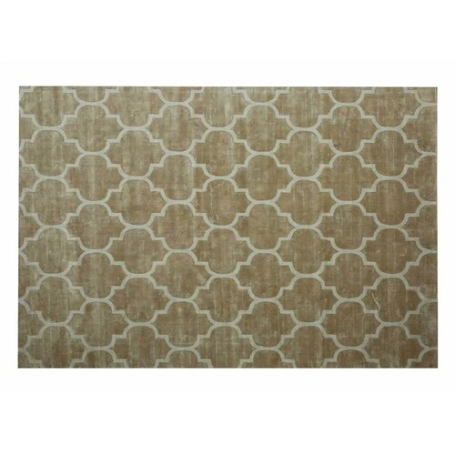 Casa Padrino Luxus Teppich Beige 280 x 360 cm - marokkanisches Vierpass-Ornament