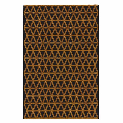 Casa Padrino Luxus Teppich Schwarz / Braun 301 x 202 cm - Rechteckiger Wollteppich