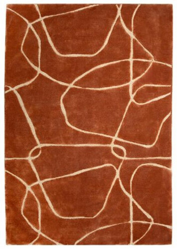 Casa Padrino Luxus Teppich Braun / Creme 160 x 230 cm - Rechteckiger Wohnzimmer Teppich - Moderner Schlafzimmer Teppich - Luxus Interior - Luxus Qualit�t