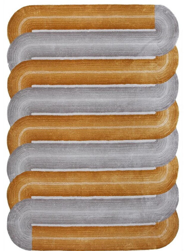 Casa Padrino Luxus Teppich Mehrfarbig 160 x 230 cm - Rechteckiger Welliger Wohnzimmer Teppich -  Schlafzimmer Teppich - Luxus Interior - Luxus Teppich