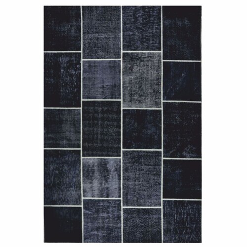 Casa Padrino Luxus Teppich Schwarz / Oliv 300 x 200 cm - Rechteckiger Wollteppich - Wohnzimmer Teppich - Hotel Teppich