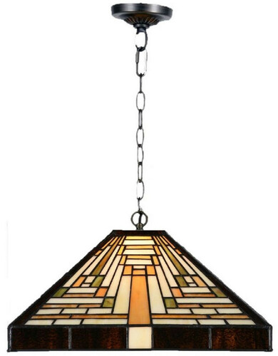Casa Padrino Luxus Tiffany H�ngeleuchte Mehrfarbig 36 x 36 x H. 16 cm - Art Deco Tiffany H�ngelampe - Wohnzimmer H�ngeleuchte - Deko H�ngeleuchte - Luxus Tiffany Leuchten - Art Deco Leuchten