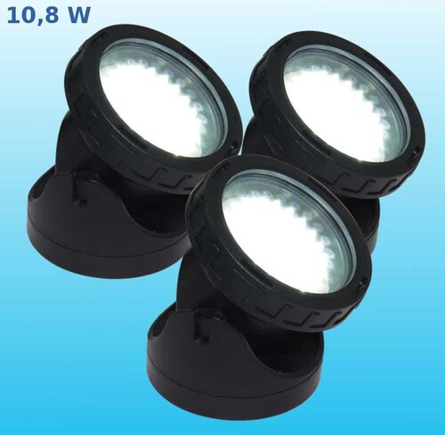 Casa Padrino Luxus LED Brunnen Lampen 3er Set Schwarz