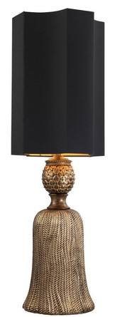 Casa Padrino Luxus Tischleuchte Antik Gold / Schwarz 30,5 x 30,5 x H. 96 cm - Wohnzimmer Lampe - Luxus Qualit�t