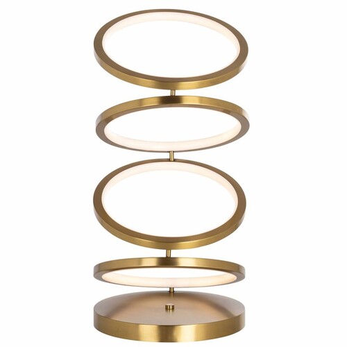 Casa Padrino Luxus LED Tischleuchte Gold  25 x H. 53 cm - Runde Schreibtischleuchte