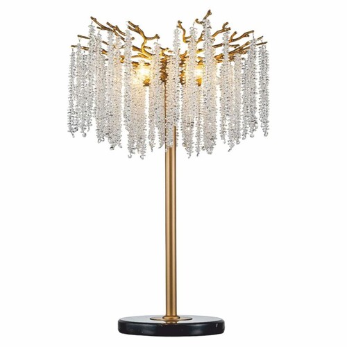 Casa Padrino Luxus Tischleuchte Gold / Schwarz H. 85 cm - Luxus Schreibtischleuchte - Luxus Leuchten