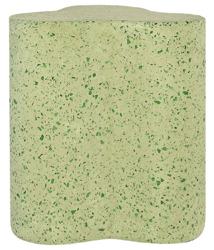 Casa Padrino Luxus Terrazzo Naturstein Beistelltisch / Hocker Gr�n 41,5 x 41,5 x H. 45 cm - Wohnzimmer M�bel - Hotel M�bel - Naturstein M�bel - Luxus M�bel - Luxus Einrichtung