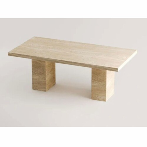 Casa Padrino Luxus Travertin Esstisch Beige 190 cm - Luxus Esszimmer M�bel