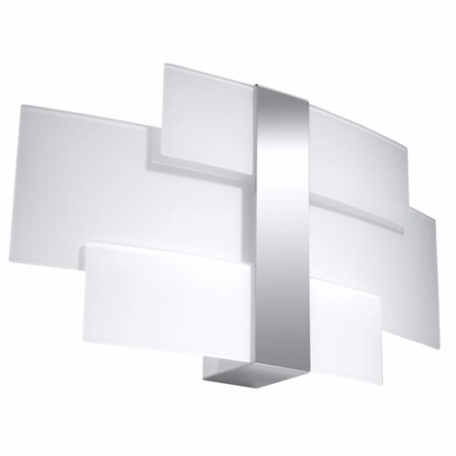 Casa Padrino LED Wandleuchte Silber / Wei� 42 cm - LED Wandleuchten