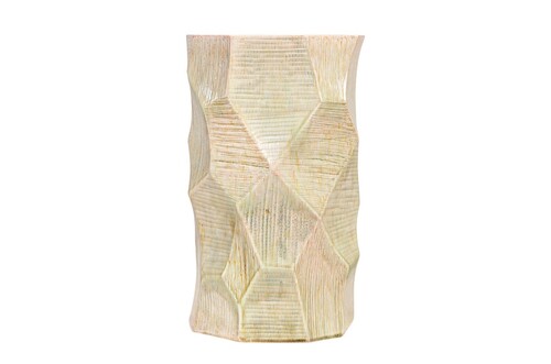 Casa Padrino Luxus Vase  20 x H. 33,5 cm - Bauchige Vase Abstract aus Steingut mit Dekor in Pastellt�nen - Luxus Deko Accessoires