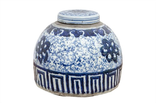 Casa Padrino Luxus Vase  30 x H. 23 cm - Bauchiges Vorratsgef�� aus Porzellan - Luxus Deko Accessoires