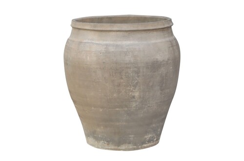 Casa Padrino Luxus Vase 52 x 52 x H. 59 cm - Gro�e Terrakotta Vase im rustikalen Antik-Look - Luxus Deko Accessoires
