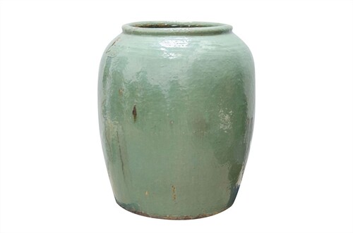 Casa Padrino Luxus Vase Gr�n  65-70 x H. 75-80 cm - Riesige Bodenvase in Jadegr�n im Antik-Look - Luxus Deko Accessoires