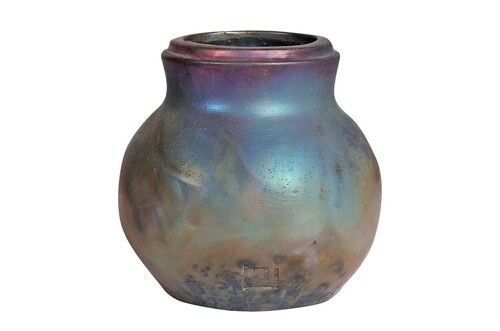 Casa Padrino Luxus Vase Kupferfarben  16 x H. 14,5 cm - Steingut Vase Raku mit matter Kupferoberfl�che - Luxus Deko Accessoires