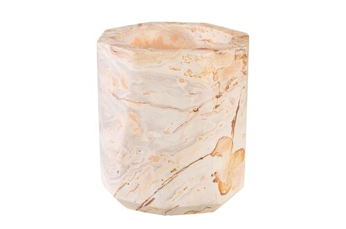 Casa Padrino Luxus Vase Mehrfarbig 14 x 14 x H. 16 cm - Vase und Weink�hler aus hochwertigem Sandstein - Luxus Deko Accessoires