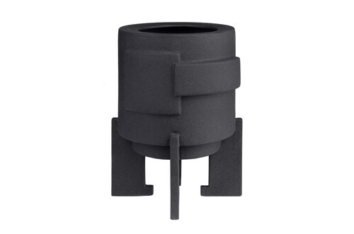 Casa Padrino Luxus Vase Schwarz 22 x 22 x H. 29 cm - Deko Vase aus Steingut mit Black Diamond Glasur - Luxus Deko Accessoires