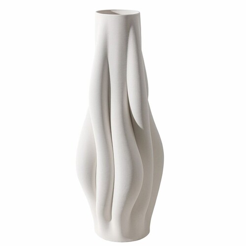Casa Padrino Luxus Vase Wei� H. 75 cm - Keramik Blumenvase - Deko Accessoires