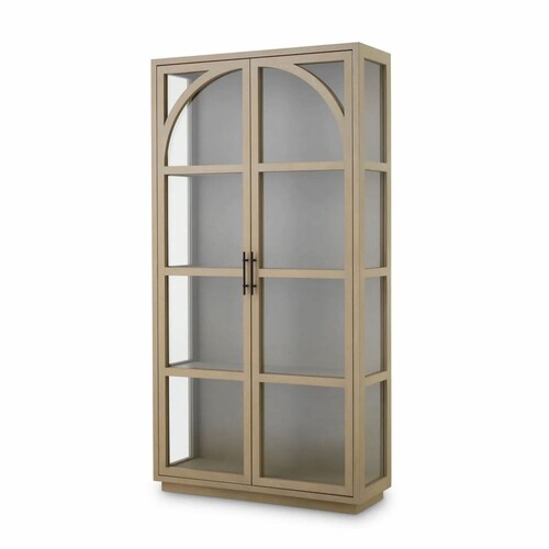 Casa Padrino Luxus Vitrine Beige / Bronze 118 x 44,5 x H. 210 cm - Luxus Interior