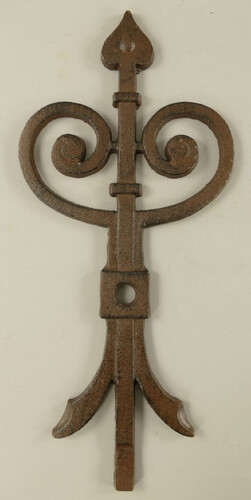 Casa Padrino Wanddeko Anker Rustikal Braun 23 x 1,5 x H. 50 cm -  Nostalgischer Metall Anker - Wohnzimmer Deko - Garten Deko - Terrassen Deko - Deko Accessoires