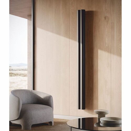 Casa Padrino Luxus Aluminium Wandheizung Schwarz H. 200 cm - Made in Italy