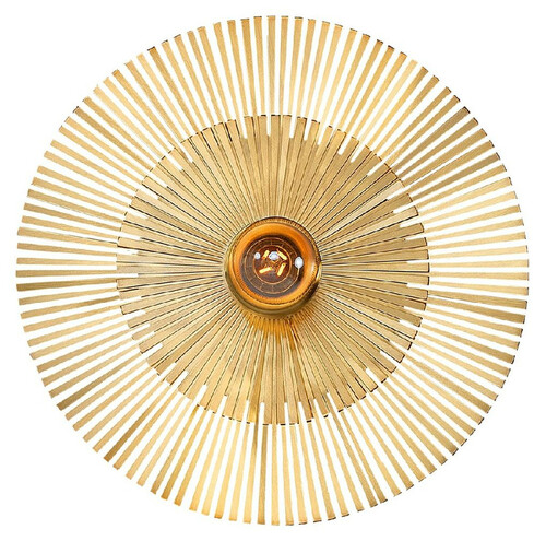 Casa Padrino Luxus Wandleuchte  36 cm - Runde Messing Wandlampe - Hotel & Restaurant Wandleuchte - Luxus Kollektion