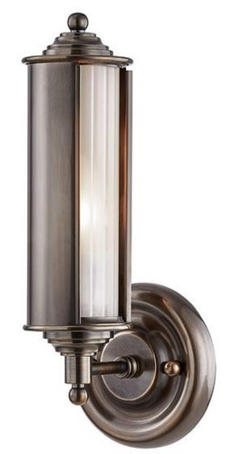 Casa Padrino Luxus Wandleuchte Bronze / Wei� 12,1 x 12,7 x H. 31,1 cm - Luxus Kollektion