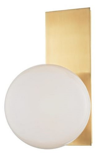 Casa Padrino Luxus LED Wandleuchte Antik Messingfarben / Wei� 19,1 x 16,5 x H. 32,4 cm - Hotel & Restaurant Lampe