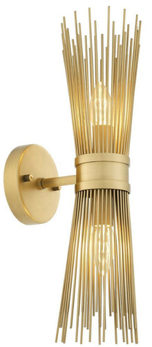 Casa Padrino Designer Wandleuchte Antik Messing 12 x 19 x H. 47 cm - Designer Lampe - Luxus Qualit�t