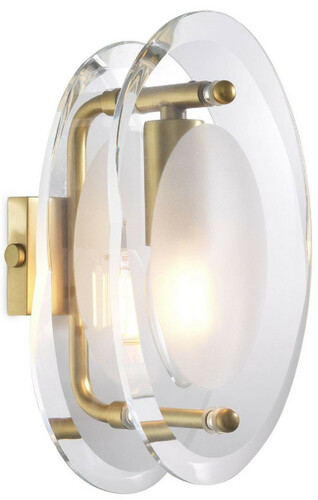 Casa Padrino Luxus Wandleuchte Antik Messingfarben 13 x 13 x H. 22 cm - Elegante Ovale Wohnzimmer Wandlampe - Luxus Leuchten