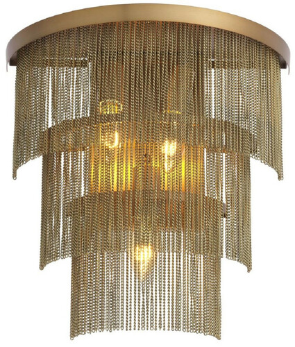 Casa Padrino Luxus Wandleuchte Antik Messing 33 x 16 x H. 32,5 cm - Halbrunde Edelstahl Wandlampe - Luxus Wohnzimmer Wandleuchten - Luxus Qualit�t