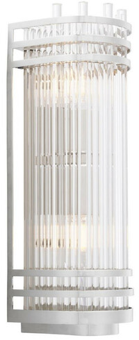 Casa Padrino Luxus Wandleuchte Silber 12 x 12,5 x H. 38 cm - Elegante Metall Wandlampe mit Glas Lampenschirm - Luxus Kollektion