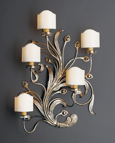 Casa Padrino Luxus Wandleuchte Gold B. 66 x H. 84 cm - Handgefertigte Wandleuchte aus Schmiedeeisen - Luxus Kollektion - Edel & Prunkvoll