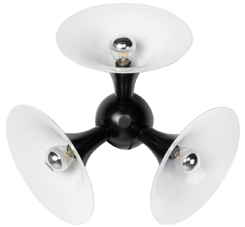 Casa Padrino Luxus Wandleuchte Schwarz / Wei� 40 x 20 x H. 40 cm - Aluminium Leuchte - Luxus Qualit�t