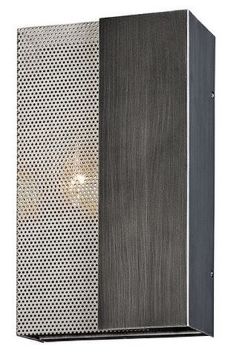 Casa Padrino Luxus Wandleuchte Graphit / Silber 17,8 x 10,2 x H. 30,5 cm - Hotel & Restaurant Lampe