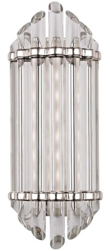 Casa Padrino Luxus Art Deco LED Wandleuchte Silber 16,5 x 10,8 x H. 41,9 cm - Luxus Qualit�t