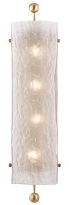 Casa Padrino Luxus Wandleuchte Antik Messing / Wei� 15,9 x 12 x H. 68,6 cm - Hotel & Restaurant Wandlampe - Luxus Qualit�t