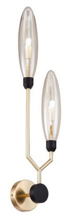 Casa Padrino Luxus Wandleuchte Mattgold / Schwarz 17,5 x 13,5 x H. 65 cm - Moderne Wandlampe