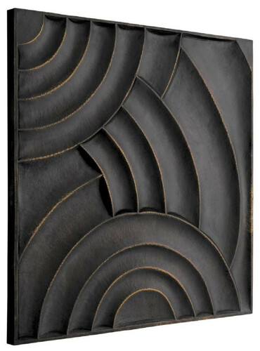 Casa Padrino Luxus Wandrelief Bronze 100 x 4,5 x H. 100 cm - Quadratisches Wandbild - Wohnzimmer Deko - Hotel Deko - Wanddeko - Deko Accessoires - Luxus M�bel - Luxus Kollektion