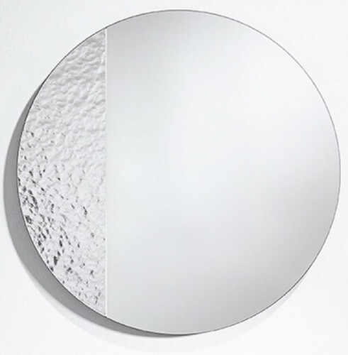 Casa Padrino Luxus Wandspiegel  58 cm - Runder Spiegel mit strukturierter Oberfl�che - Wohnzimmer Spiegel - Garderoben Spiegel - Luxus Qualit�t