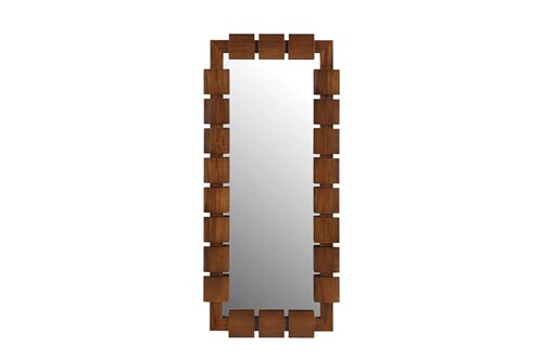 Casa Padrino Luxus Wandspiegel Braun 80 x 4 x H. 180 cm - Gro�er Wandspiegel in ganzer K�rperh�he mit schlankem Rahmen aus Mahagoniholz - Luxus Deko Accessoires