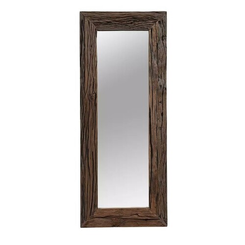 Casa Padrino Luxus Wandspiegel Dunkelbraun 120 x 4 x H. 50 cm - Altholz Spiegel