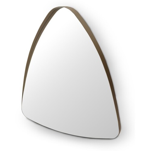 Casa Padrino Luxus Wandspiegel Messing / Grau 65 x 65 x H. 8 cm - Wandspiegel mit Spiegelglas - Moderne Wohnzimmer M�bel - Luxus Qualit�t