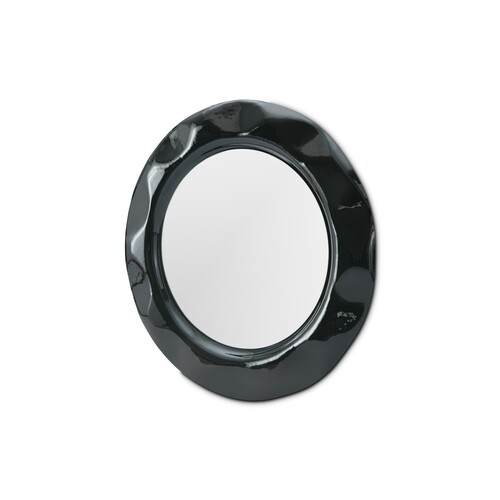 Casa Padrino Luxus Wandspiegel Schwarz / Grau  120 x H. 6.5 cm - Wandspiegel mit Spiegelglas - Moderne Wohnzimmer M�bel - Luxus Qualit�t