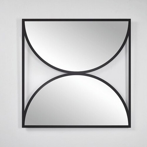 Casa Padrino Luxus Wandspiegel Schwarz 90 cm - Luxus M�bel