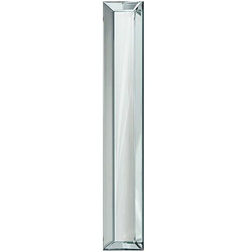 Casa Padrino Luxus Wandspiegel Silber 15 x 5 x H. 190 cm - Schmale Spiegelleiste mit Facettenschliff