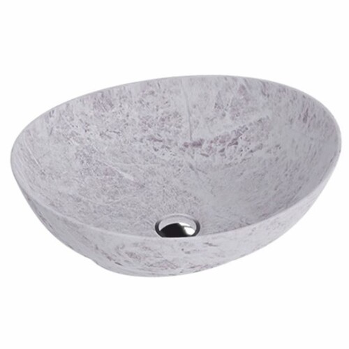 Casa Padrino Luxus Waschbecken Schale Grau 41,5 cm - Badezimmer Accessoires