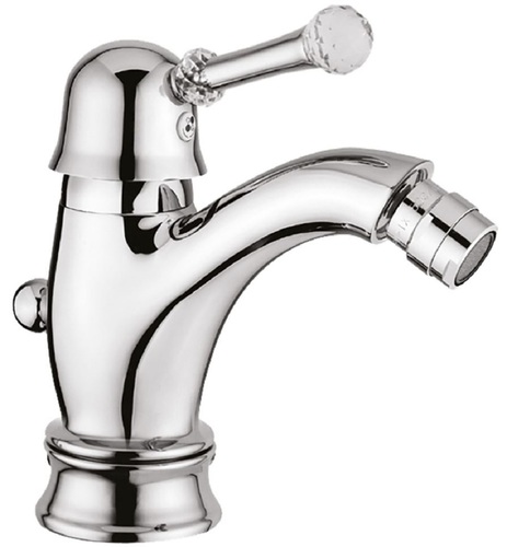 Casa Padrino Luxus Waschtischarmatur mit Swarovski Kristallglas Silber H. 16,5 cm - Einhand Waschtischbatterie - Luxus Bad Zubeh�r