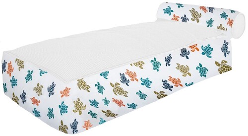 Casa Padrino Luxus Wasserliege mit Kopfst�tze Wei� / Bunt 180 cm