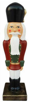 Casa Padrino Weihnachts Deko Skulptur Nussknacker Mehrfarbig 26 x 26 x H. 97 cm - Wetterbest�ndige Dekofigur - Weihnachts Deko Accessoires